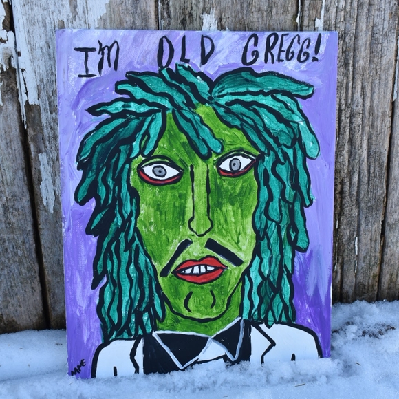Hand Crafted Other - Old Gregg!! Portrait Painting